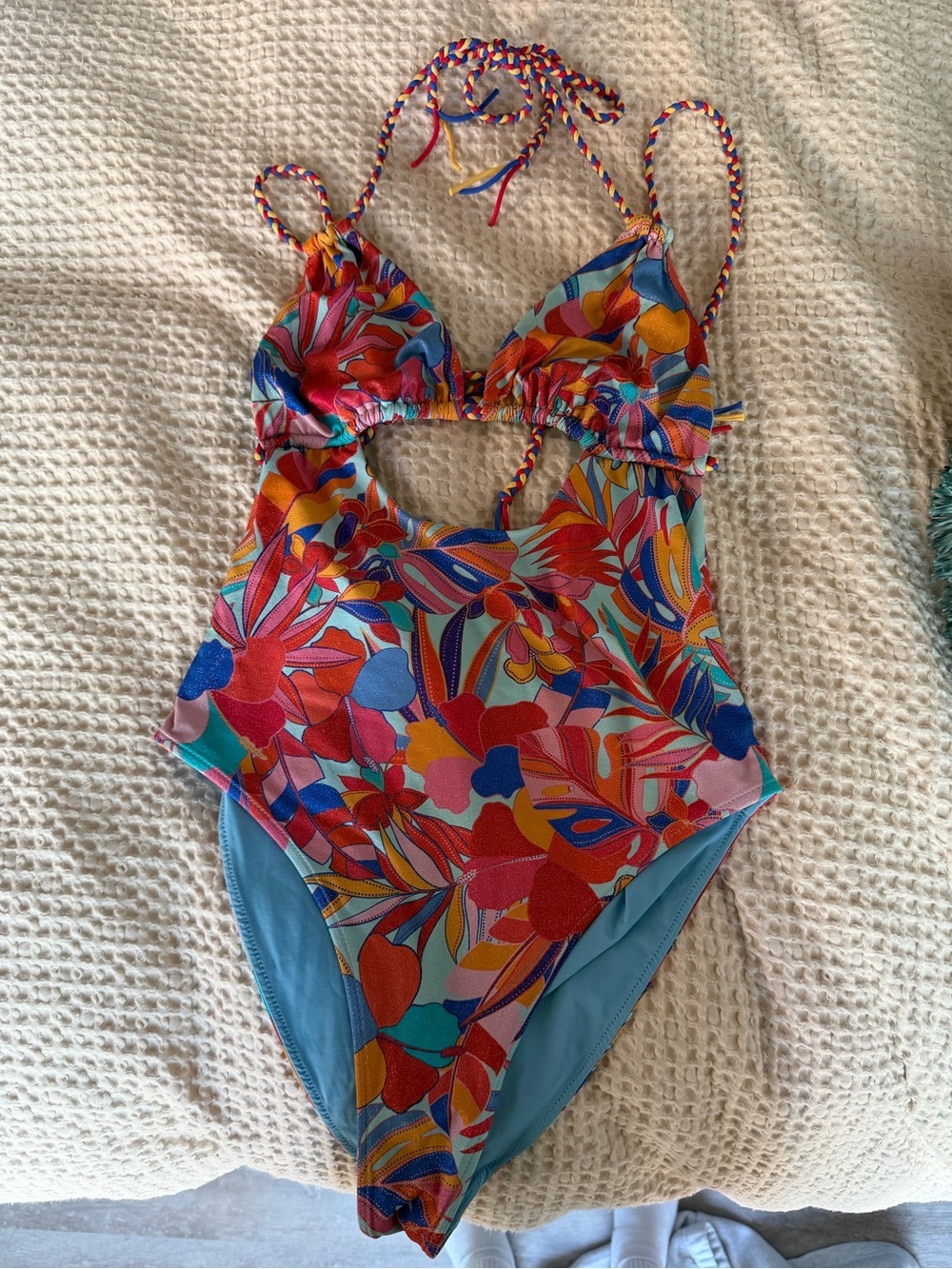 JMP The Label Colorful Floral Cutout One-Piece Swimsuit - Multicolor